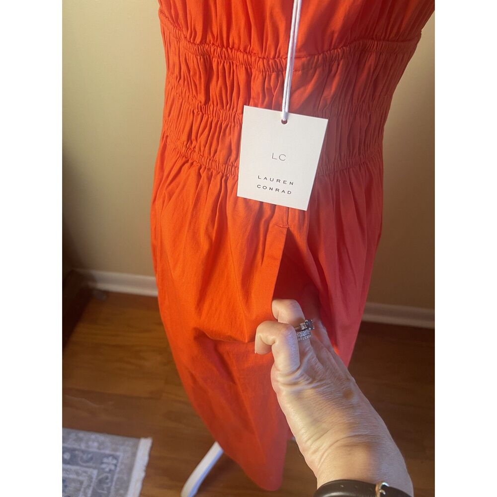 NWT Lauren Conrad Womens Smocked Maxi Sundress Sz S Ruffles Feminine Coquette - Picture 12 of 13